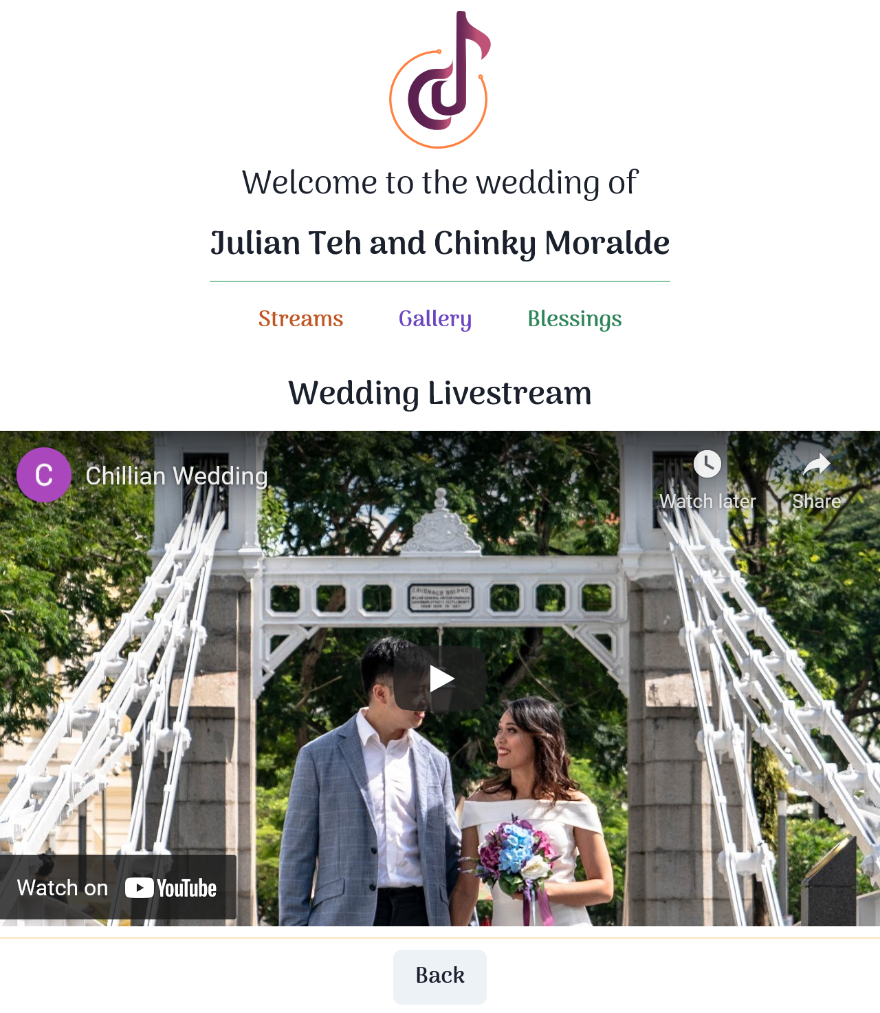 Hero image for Next.js/Vercel with React/TS website for my Wedding