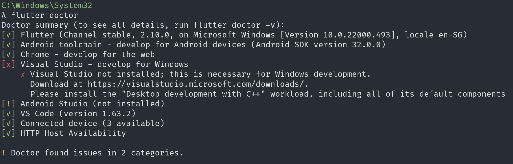 Flutter Doctor Licensed