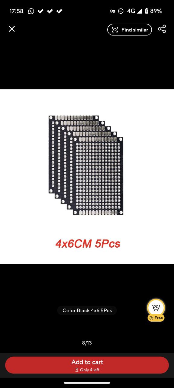 The PCB plate order from Aliexpress.