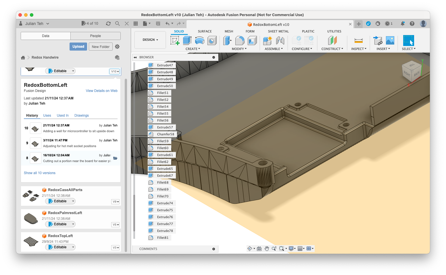 CAD showing the socket cutout to ensure clearance.
