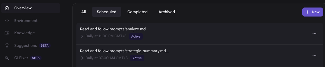 Jules Scheduled Task